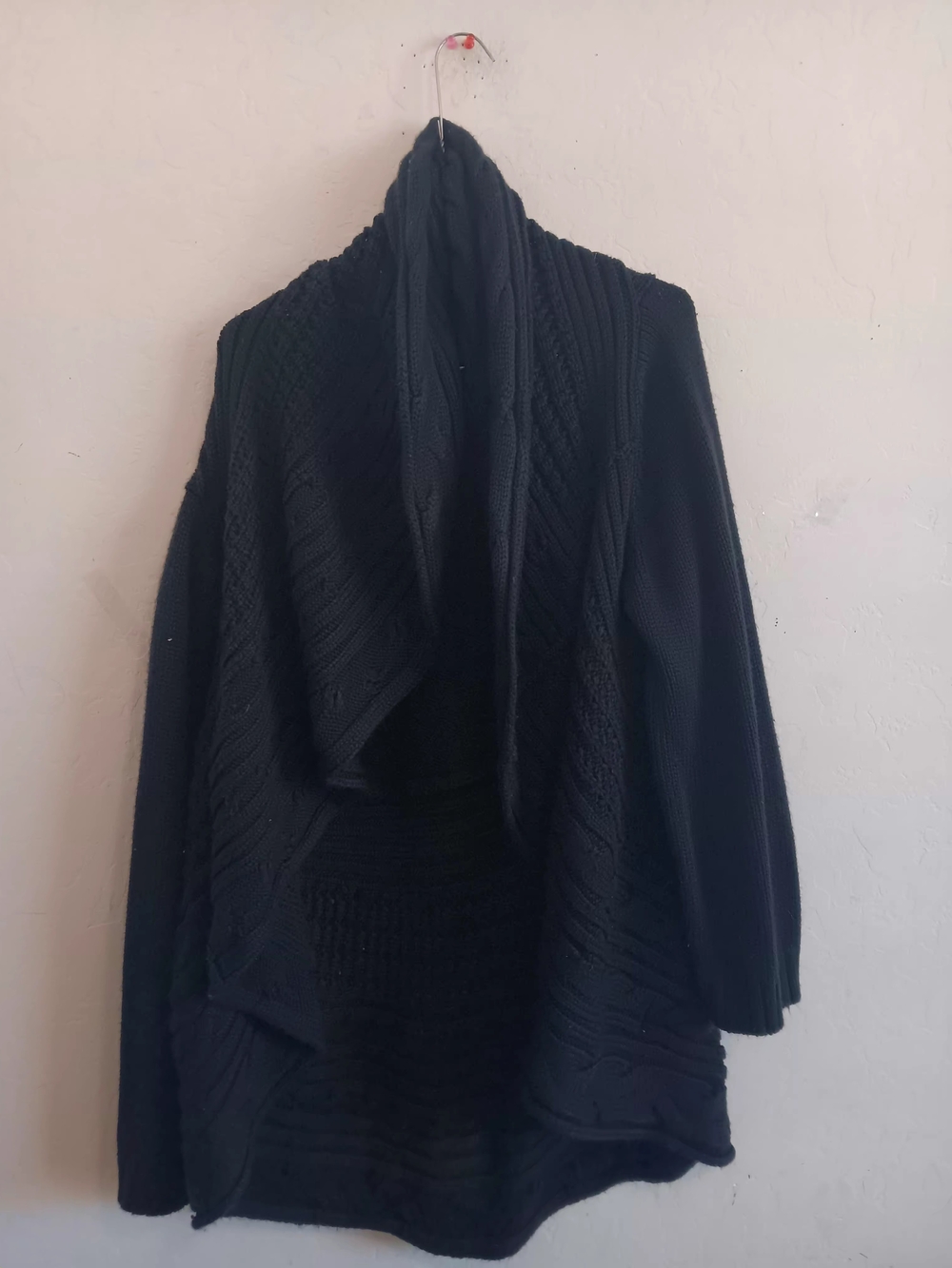 Style & Co. Sweater Women’s Size Plus 3X Shrug Open Layered Asymmetrical Black